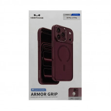 Чехол накладка iPhone 17 Pro /18 Pro KEEPHONE ARMOR GRIP бордо