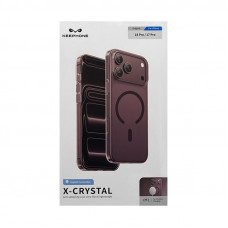 Чехол накладка iPhone 17 Pro /18 Pro KEEPHONE X-CRYSTAL бордовый
