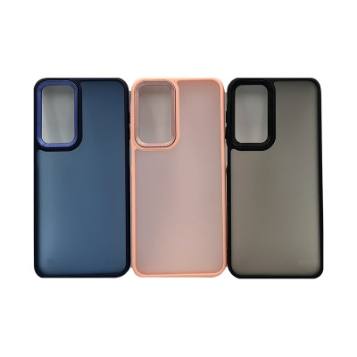 Чехол накладка Samsung A26 с силиконовыми краями прозрачно- матовый оптом по низким ценам!