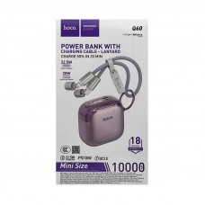 Внешний аккумулятор Hoco 10000 Q60 фиолетовый PD22,5W QC3.0