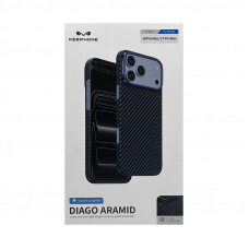 Чехол накладка iPhone 17 Pro Max/18 Pro Max KEEPHONE KEVLAR ARAMID темно-синий