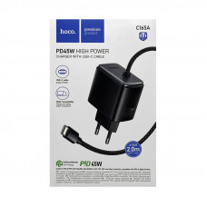 СЗУ Hoco C165A PD45W + кабель Type-C черный