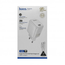СЗУ Блок Hoco N86 PD20W + кабель Type-C Type-C 1m белый