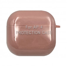 Чехол Silicone Case AirPods 4 с карабином розовый