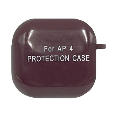 Чехол Silicone Case AirPods 4 с карабином бордовый оптом по низким ценам!