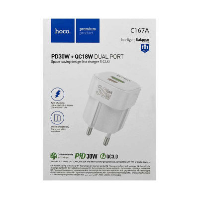 СЗУ Блок Hoco C167A PD30W белый оптом по низким ценам!
