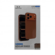 Чехол накладка iPhone 17 Pro Max/18 Pro Max KEEPHONE KEVLAR DIAGO оранжевый