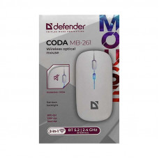 Мышь беспроводная Defender CODA MB-261 белый
