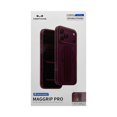 Чехол накладка iPhone 17 Pro Max/18 Pro Max KEEPHONE MAGGRIP PRO бордовый оптом по низким ценам!