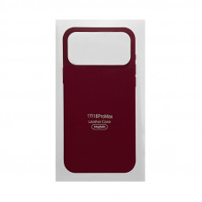 Чехол накладка iPhone 17 Pro Max/18 Pro Max LEATHER CASE Magsafe голубой