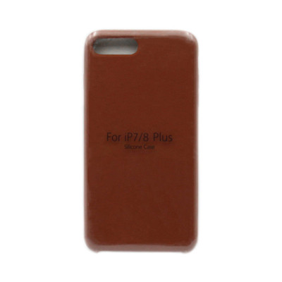 Чехол накладка Silicone Case (без лого) iPhone 7/8 Plus коричневый оптом по низким ценам!
