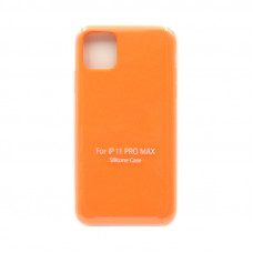 Чехол накладка Silicone Case (без лого) iPhone 11 Pro Max оранжевый