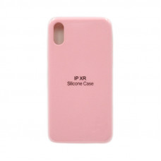 Чехол накладка Silicone Case с защитой камеры iPhone XR розовый