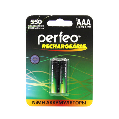 Батарейки аккумуляторные Perfeo 550 AAA 2BL (цена за 2 шт) оптом по низким ценам!