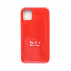 Чехол накладка Silicone Case (без лого) iPhone 11 красный