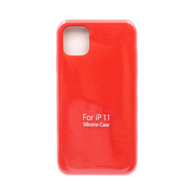 Чехол накладка Silicone Case (без лого) iPhone 11 красный оптом по низким ценам!