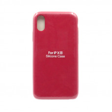 Чехол накладка Silicone Case (без лого) iPhone XR винный