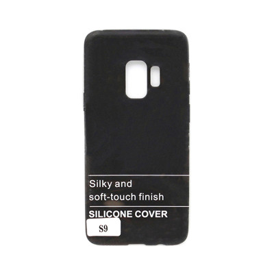 Чехол накладка Silicone Case Samsung S9 черный оптом по низким ценам!