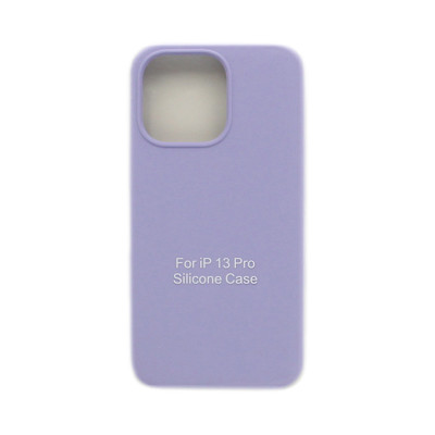 Чехол накладка Silicone Case открытый низ (без лого) iPhone 13 Pro светло-фиолетовый оптом по низким ценам!
