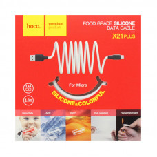 Кабель micro Hoco X21Plus белый