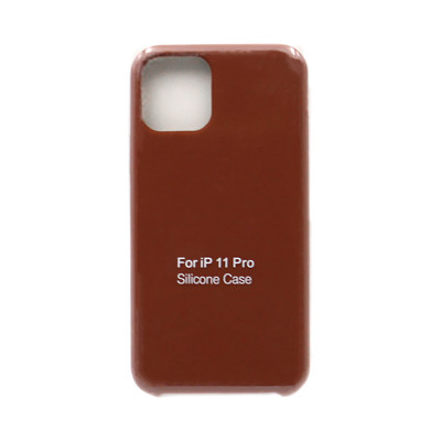 Чехол накладка Silicone Case (без лого) iPhone 11 Pro коричневый оптом по низким ценам!