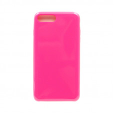 Чехол накладка Silicone Case (без лого) iPhone 7/8 Plus ярко-розовый