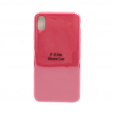 Чехол накладка Silicone Case (без лого) iPhone XS Max малиновый