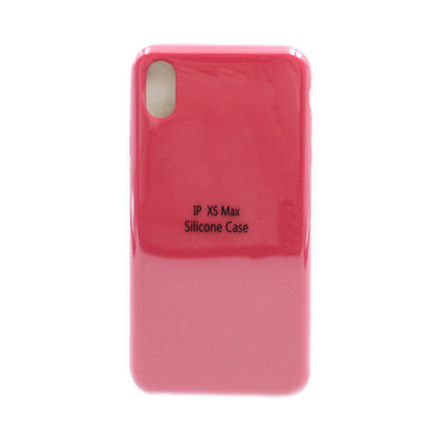 Чехол накладка Silicone Case (без лого) iPhone XS Max малиновый оптом по низким ценам!