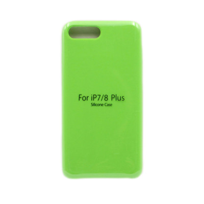Чехол накладка Silicone Case (без лого) iPhone 7/8 Plus ярко-зеленый оптом по низким ценам!