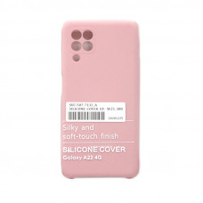 Чехол накладка Silicone Case Samsung A22 розовый
