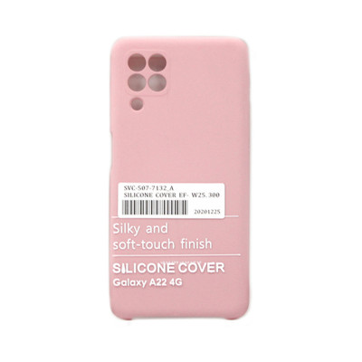 Чехол накладка Silicone Case Samsung A22 розовый оптом по низким ценам!