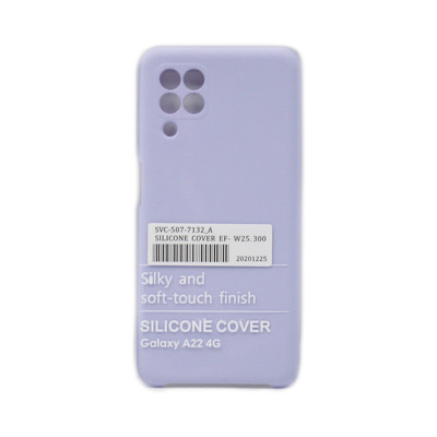 Чехол накладка Silicone Case Samsung A22 лаванда оптом по низким ценам!