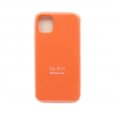 Чехол накладка Silicone Case (без лого) iPhone 11 оранжевый