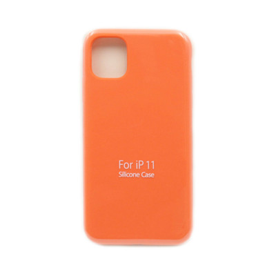 Чехол накладка Silicone Case (без лого) iPhone 11 оранжевый оптом по низким ценам!
