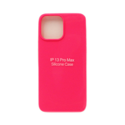 Чехол накладка Silicone Case (без лого) iPhone 13 Pro Max ярко-розовый оптом по низким ценам!