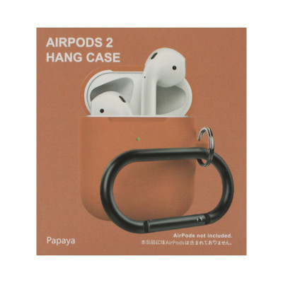 Чехол силикон AirPods 2 с карабином папая оптом по низким ценам!