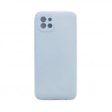 Чехол накладка Silicone Case Samsung A03 голубой