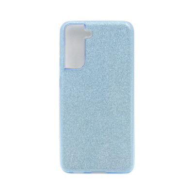 Чехол накладка Блеск Samsung S21 голубой оптом по низким ценам!
