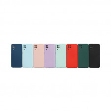 Чехол накладка Samsung A12  с бархатом и защитой камеры