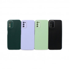 Чехол накладка плотная с защитой камеры цветная Samsung A03S
