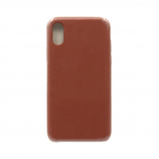 Чехол накладка Silicone Case (без лого) iPhone X/XS коричневый