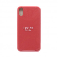 Чехол накладка Silicone Case (без лого) iPhone XR кирпично-красный