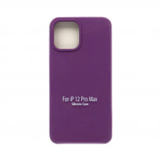 Чехол накладка Silicone Case (без лого) iPhone 12 6,7" темно-фиолетовый