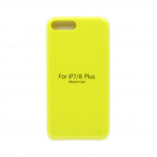Чехол накладка Silicone Case (без лого) iPhone 7/8 Plus ярко-желтый