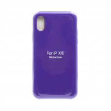 Чехол накладка Silicone Case (без лого) iPhone X/XS фиолетовый