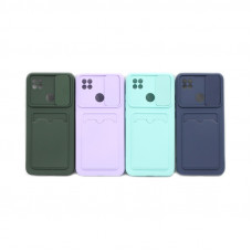 Чехол накладка Xiaomi Redmi 9C плотная с визитницей и защитой камеры