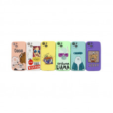 Чехол накладка Soft touch Print с защитой камеры iPhone 13
