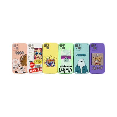 Чехол накладка Soft touch Print с защитой камеры iPhone 13 оптом по низким ценам!