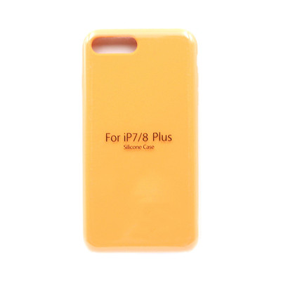 Чехол накладка Silicone Case (без лого) iPhone 7/8 Plus оранжевый оптом по низким ценам!