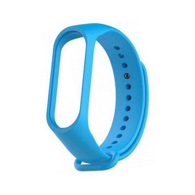 Ремешок силиконовый Mi Band 3/4 голубой(290шт) оптом по низким ценам!
